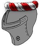 Бурлет надетый на шлем
